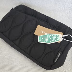 Bagsmart Quilted Black Travel Toiletry Bag